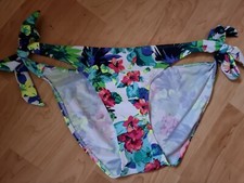 Ladies Pretty Floral Tie Sided Bikini Briefs Size 12