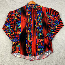 Vtg Wrangler Shirt Men 16-34 Aztec Western Cowboy Cut Long Tails USA Brushpopper
