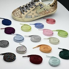 Shoelaces for Golden Goose Sneakers Glitter Metallic Sparkling