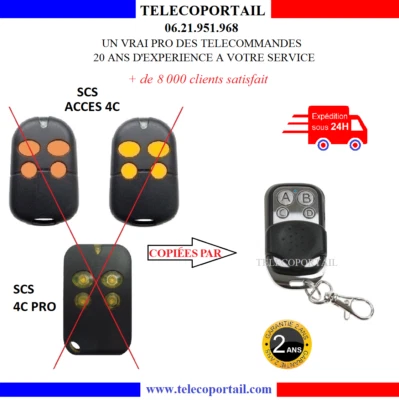 TELECOMMANDE COPIEUSE SENTINEL SCS MODELE ACCES 4C UNIQUEMENT (VOIR PHOTO)