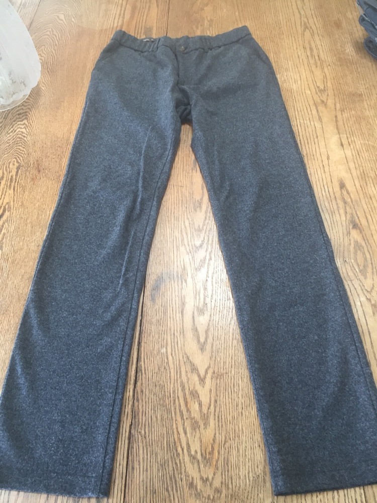 JmcLaughlin Mens Gray Wool Blend Joggers with Drawstring Waist Size 32