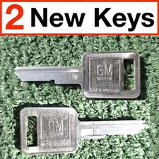 TWO 2 NEW OEM Factory GM KEYS A Ignition Blank 320588 B50A B48P Uncut Genuine