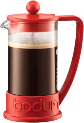 Bodum Brasilien French Press Kaffeemaschine Kaffeemaschine 8 Tassen 1,0 l 34 Unzen Rot