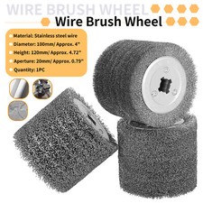 1PC 120x100x19mm Stainless Steel Wire Drawing Polishing Wheel Metal Removal Rust