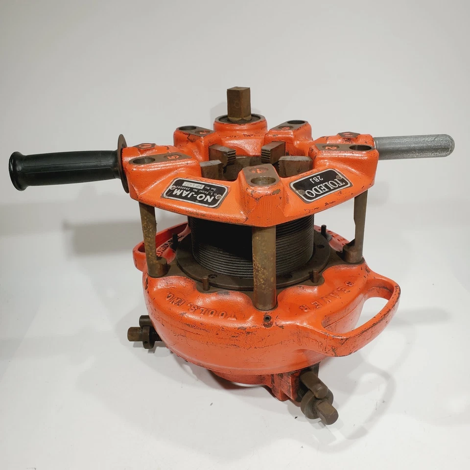 TOLEDO 2BJ 2- 1/2 - 4" PIPE THREADER Made In U.S.A Free Shipping - Image 4 of 4