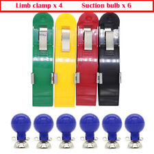 For Adult 6 x Chest Suction Cup Bulb & 4 x Limb Clamp Ag AgCI ECG EKG Electrodes