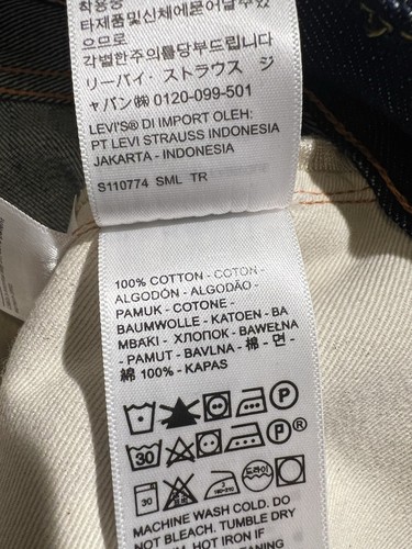 Levi's LVC 701 Selvedge Jeans 34 33 50's Repro New BNWOT Womens Made 2021 Talon - Picture 13 of 17