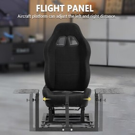 Marada Racing Flight Sim Cockpit With Adjustable Black Seat Fit For Thrustmaster