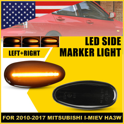 For Mitsubishi I-Miev 2010-2017 2 Dynamic Flow LED Side Marker Signal Light HA3W