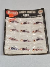 Vintage Mann's JELLY WORM GRUB--Full Card...NOS!!!