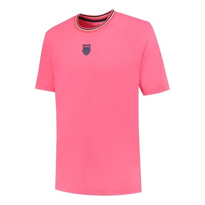 K-Swiss Herren Hypercourt Tee Melange 3 T-Shirt pink