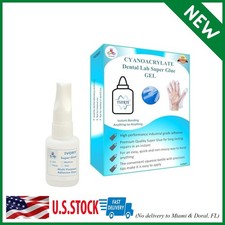 Dental Lab Super Glue Adhesive Instant Bonding - Gel 1oz 