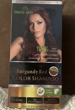 HERBISHH HAIR DYE COLOR SHAMPOO Burgundy Red. New Sealed Box.  