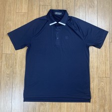 G/FORE Polo Shirt Men Large Navy Blue SS Performance Golf