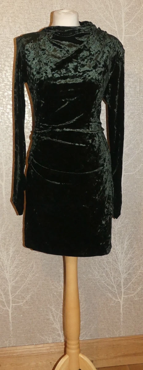knee length dresses for ladies ZARA Black Velvet Mini Dress