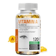 Vitamin A 10000 Iu Supplements Promote Skin Eye Immune System Health 120 Pills