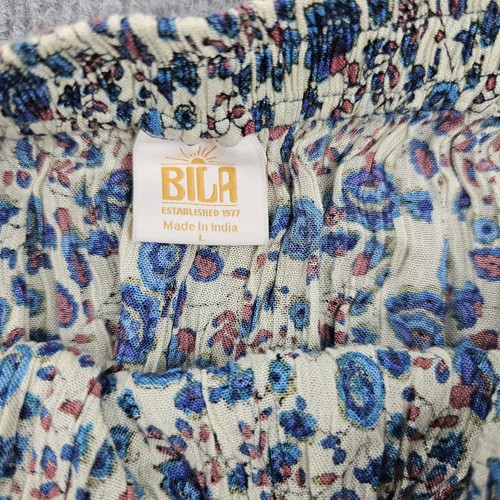 Bila Skirt Womens Large Floral Boho Ruffle Wrap Lightweight Rayon India Y2K - Picture 4 of 6