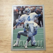 1993 Fleer #409 Jason Hanson Detroit Lions Football Base Set