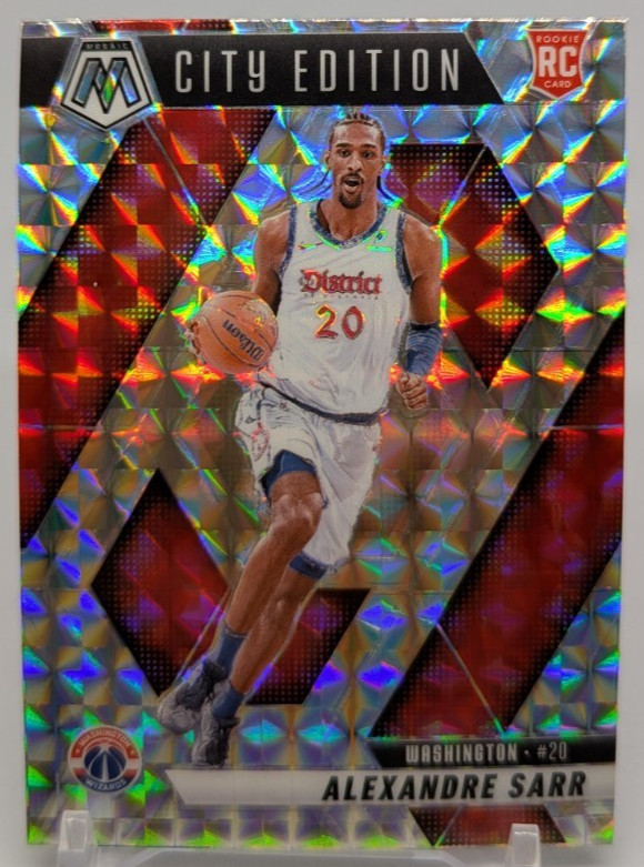 2024-25 Panini Mosaic Alexandre Sarr RC Silver Mosaic City Edition #278 Wizards