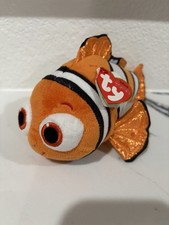 Ty Sparkle Beanie Babies Disney Finding Nemo Clownfish Plush Animal