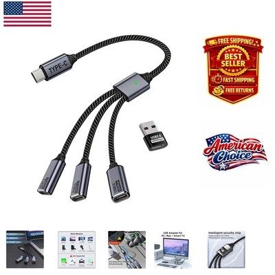 USB C Splitter 1 in 3 USB-C Out, USB Type C Splitter, USBC Male to Multi Type C