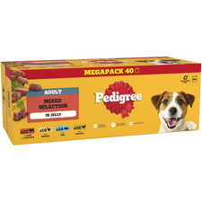 PEDIGREE Adult Dog Food Pouches Mixed Selection in Jelly 40 x 100 g Mega Pack 4.12 per kilo