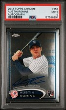 2012 Topps Chrome - Austin Romine #156 Rookie Autographs (AU,RC) PSA 9