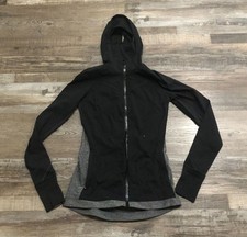 Lululemon Womens Size 4 Black  Gray Full Zip Define Jacket Hooded