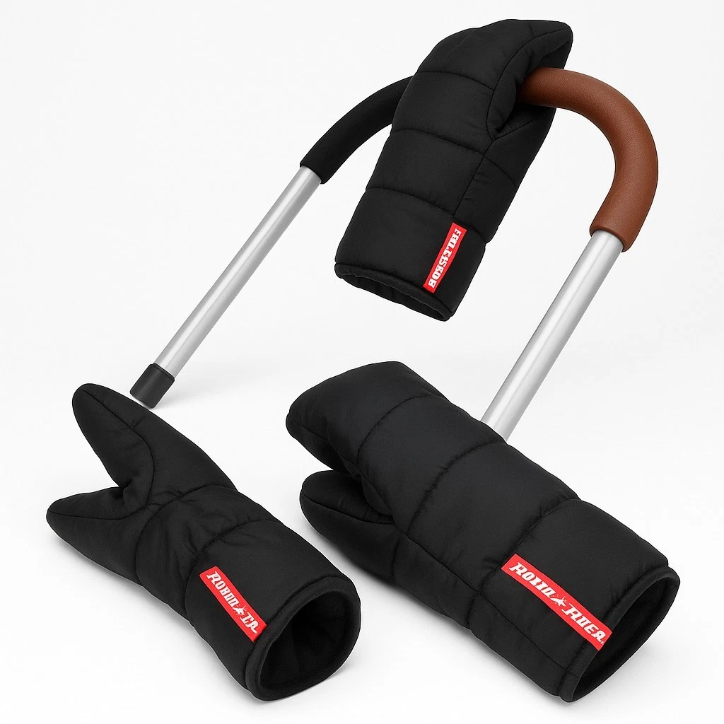 Radio Flyer Push Handle Mittens AC3904 Winter Wagon Gloves One Size Black Magnet