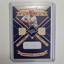Panini Leather & Lumber David Fletcher #LLT-DF Angels Triple Relics Memorabilia
