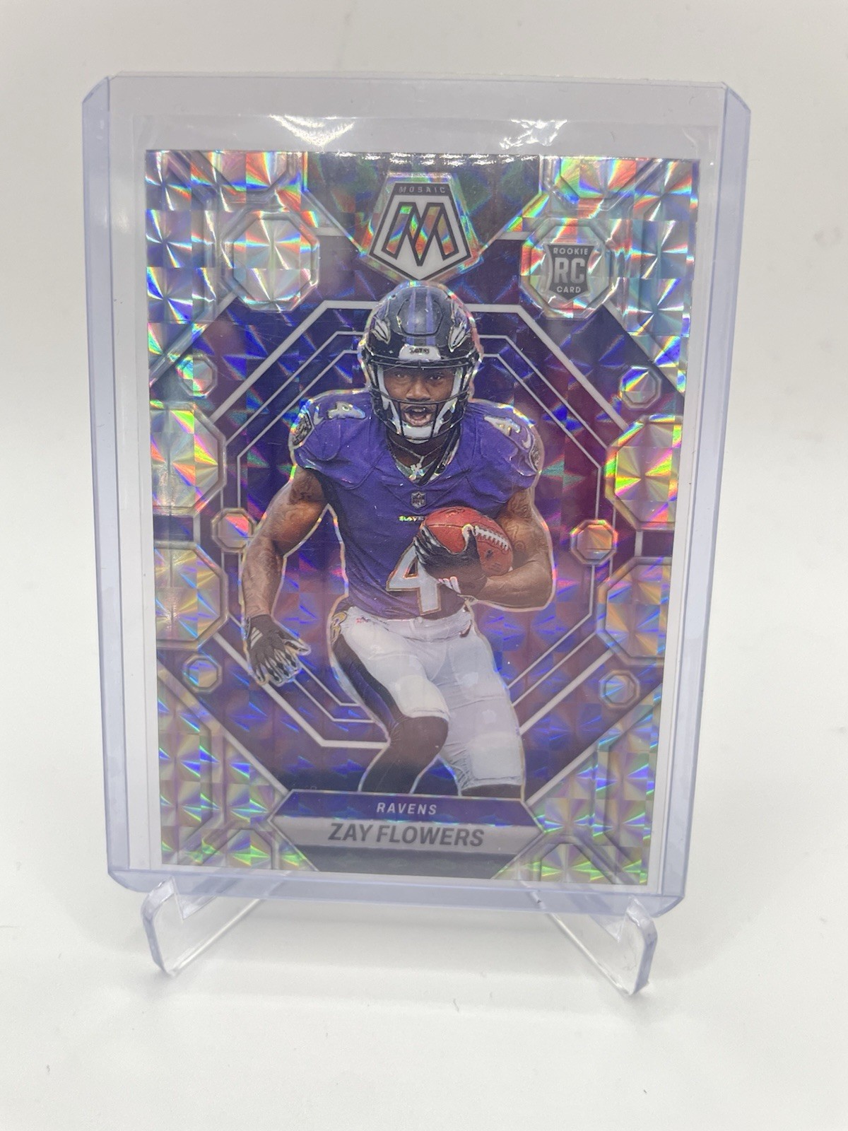 2023 Panini Mosaic - Rookies Zay Flowers #380 Mosaic Prizm (RC)