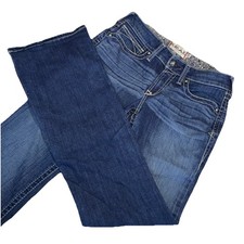 Ariat Women's Blue Denim Bootcut Jeans R.E.A.L. Medium Wash 5-Pocket 29L 31x33.5