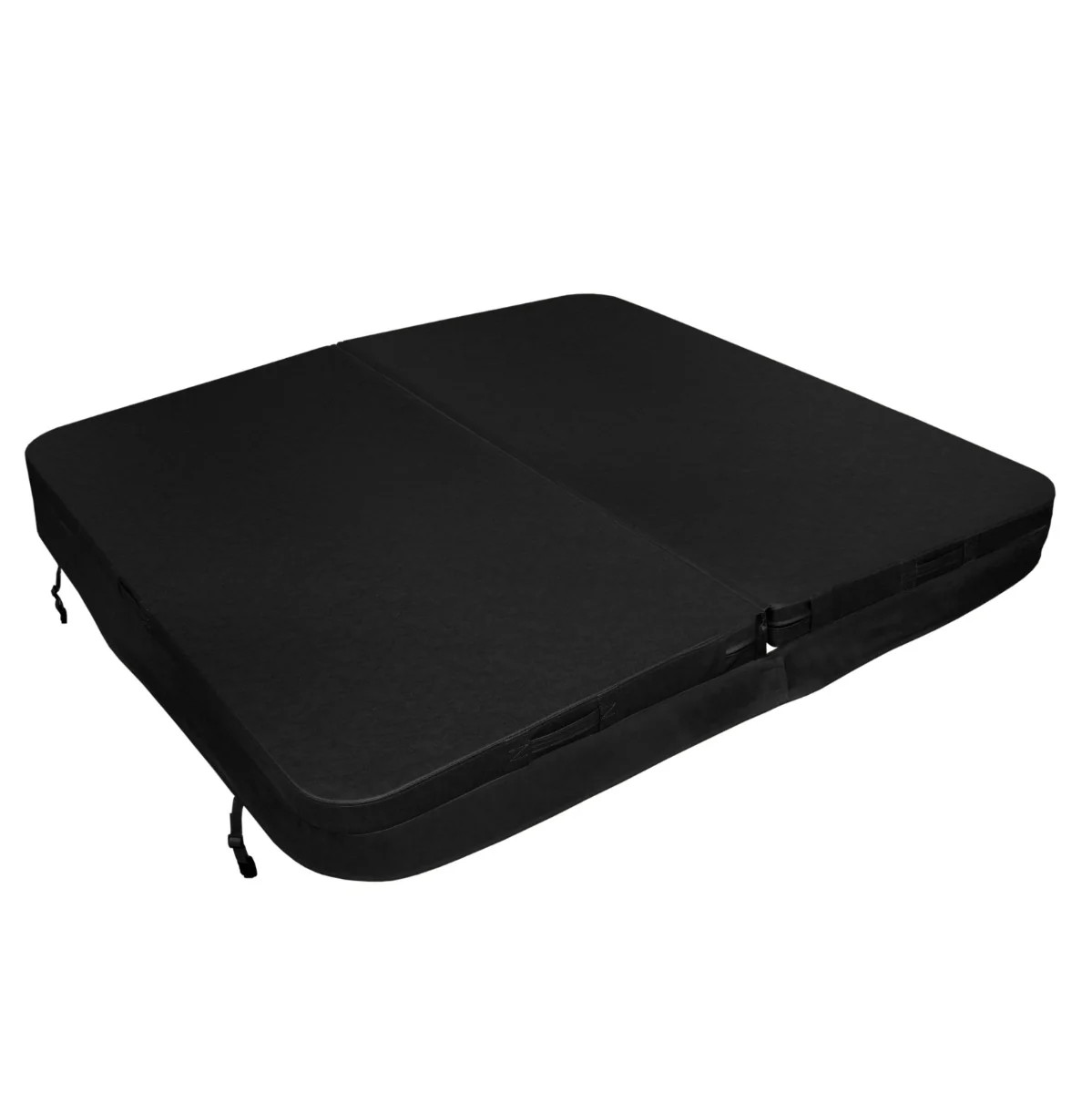 Cubierta Cuadrada Impermeable Negro para Jacuzzi 2x2m Exterior Jardín Funda Spa