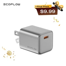 EcoFlow RAPID 20W GaN USB Type C Charger Block Plug Power Adapter with 1M Cable