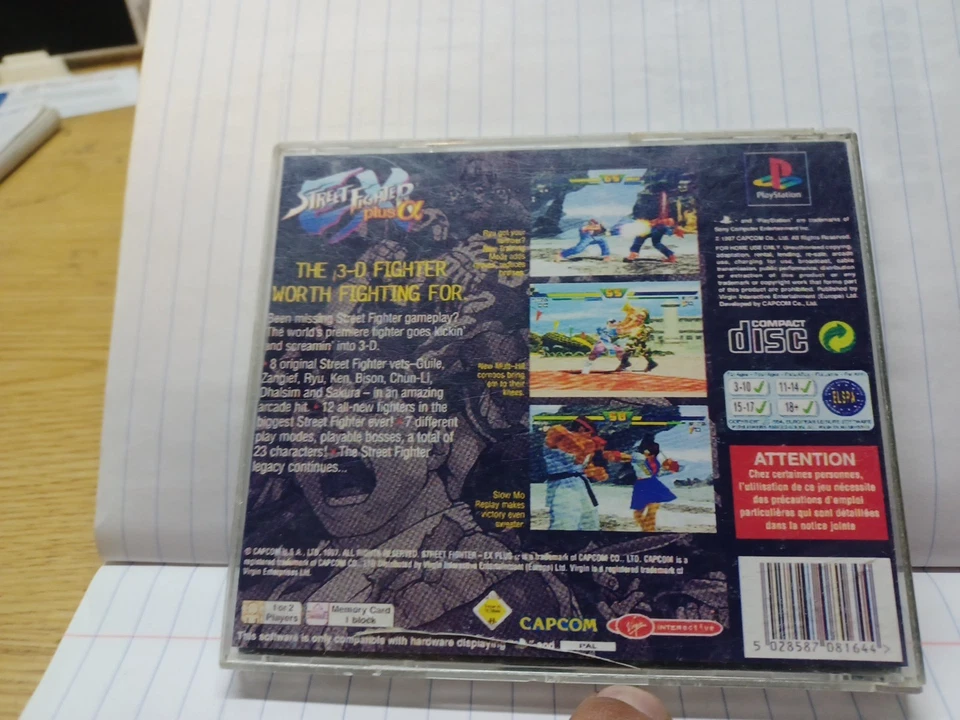 Street Fighter EX Plus Alpha (Sony PlayStation 1, 1997) PS1 - Probado Foto 2 de 4