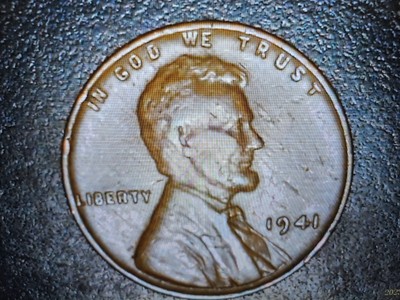 1941NMM Linc. WHT. Cent W/ Retained Lamination Errors OBV/ REV. EXC DETAIL COIN.