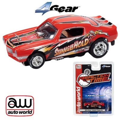 Auto World 4Gear 1970 Chevy Camaro Stranglehold FC Red HO Scale - SC421