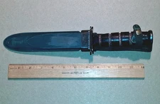 Original WWII Ka-Bar USN MK2 Navy Fighting Knife w/ Scabbard