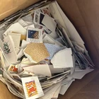 USED accumulation lot,  over 2 oz. mixed US stamps on, off  paper.  GREAT value