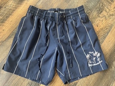 Men True Linkswear Enjoy The Walk Golf & Leisure Navy Stripe Swim Trunk Shorts S