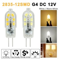 10/20/50PCS G4 20W 2835 SMD Bi-pin 12 LED Lamp Light Bulb DC12V 6000K White/Warm