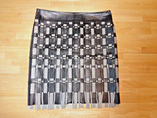 Per Se Leather Skirt Size 12 Black and Gray