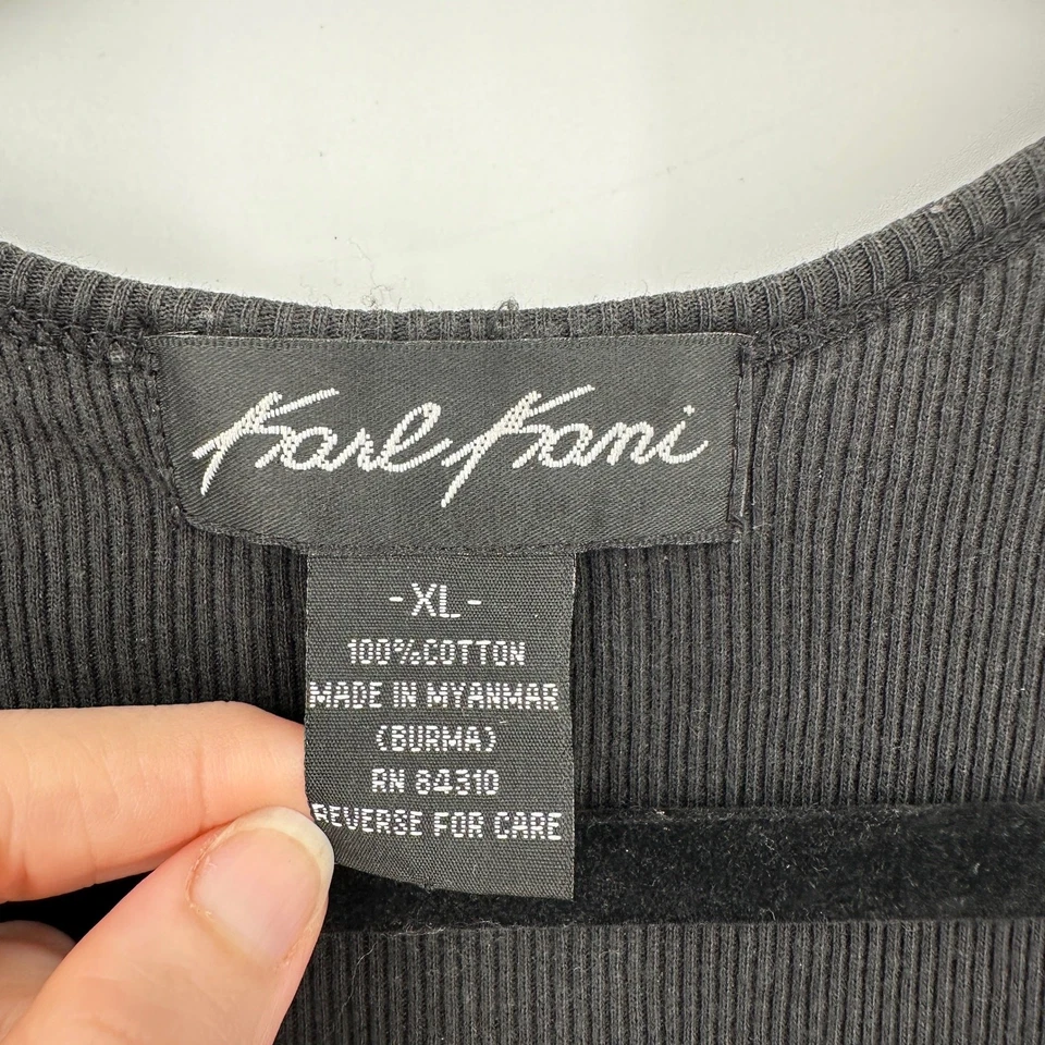 Camisa Karl Kani De Colección Para Hombres XL Negra Camiseta sin Mangas Hip Hop Años 90 Rap Foto 3 de 4