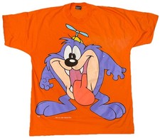 Vtg TAZ 90s Warner Bros Looney Tunes Dizzy Devil All Over Print Shirt VHTF Taz