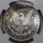 1881 S Morgan Silver Dollar Toned Rainbow Reverse NGC MS62 #001