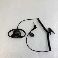 2pk 3.5mm Coiled Listen Only Adjustable D-Style Earpiece for Speaker Mic JH-001