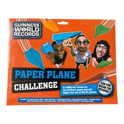 Guinness World Records Paper Plane Challenge Game Set - 16 Flugzeuge & Karten