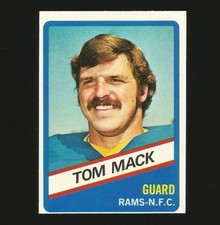 1976 Wonder Bread Football Card Number 10 Tom Mack Los Angeles Rams #10
