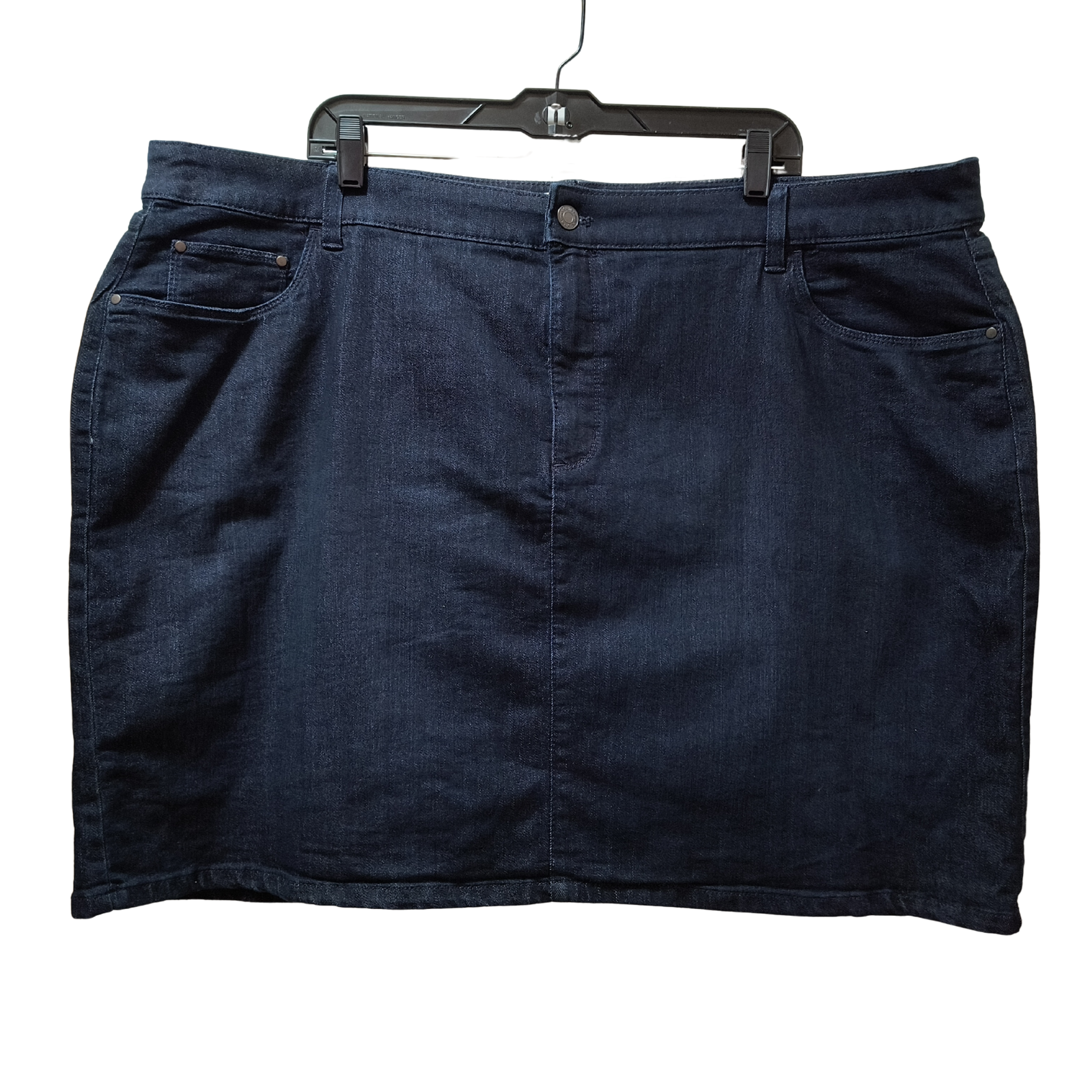Croft & Barrow Womens 22W Blue Stretch Denim Mini Skort Jean Skirt