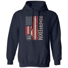 USA Vintage Flag 250 Years of Freedom 4th of July Unisex Hooded Sweatshirt